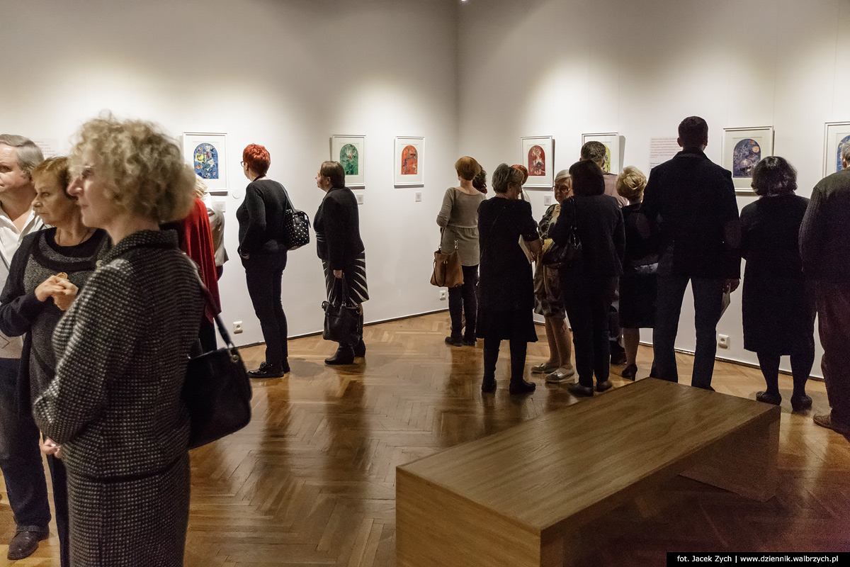 Walbrzych 29.10.2015. Wernisaz wystawy prac Marka Chagalla w Zamku Ksiaz w Walbrzychu.