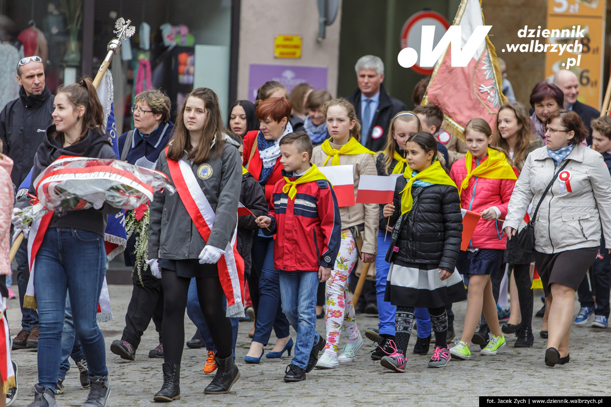 03.05.2016 Wałbrzych Obchody 225. rocznicy podpisania Konstytucji 3. maja fot. Jacek Zych / Dziennik Wałbrzych