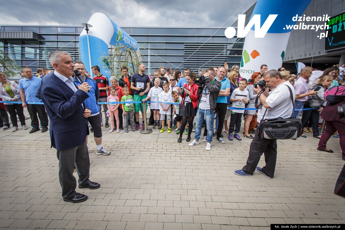 21.05.2016 Wałbrzych. Zorganizowana przez spółkę Aqua Zdrój impreza rekreacyjna z cyklu Polska Biega. fot. Jacek Zych / Dziennik Wałbrzych