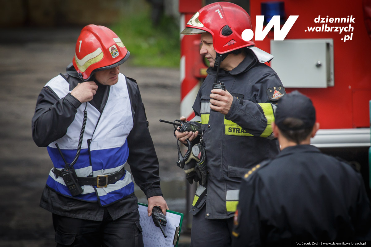 09.06.2016 Wałbrzych. Ćwiczenia straży pożarnej w WZK Victoria. fot. Jacek Zych / Dziennik Wałbrzych