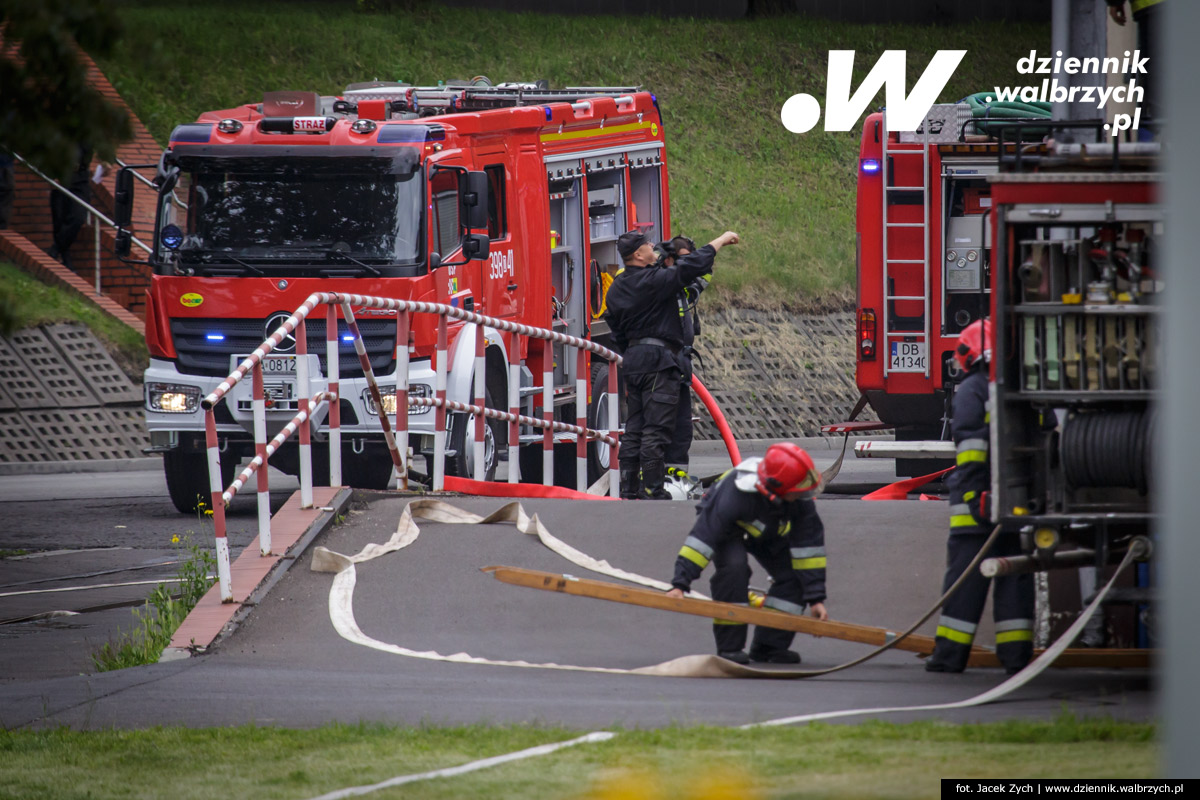 09.06.2016 Wałbrzych. Ćwiczenia straży pożarnej w WZK Victoria. fot. Jacek Zych / Dziennik Wałbrzych