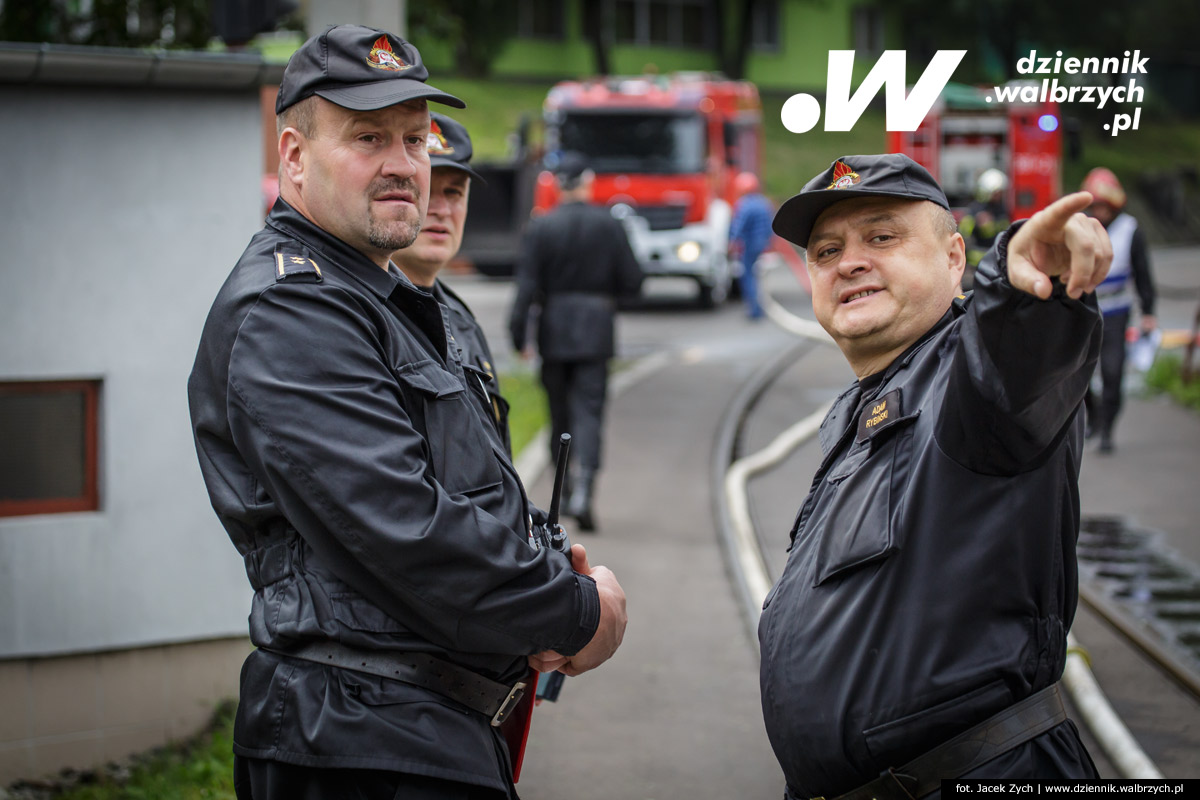 09.06.2016 Wałbrzych. Ćwiczenia straży pożarnej w WZK Victoria. fot. Jacek Zych / Dziennik Wałbrzych