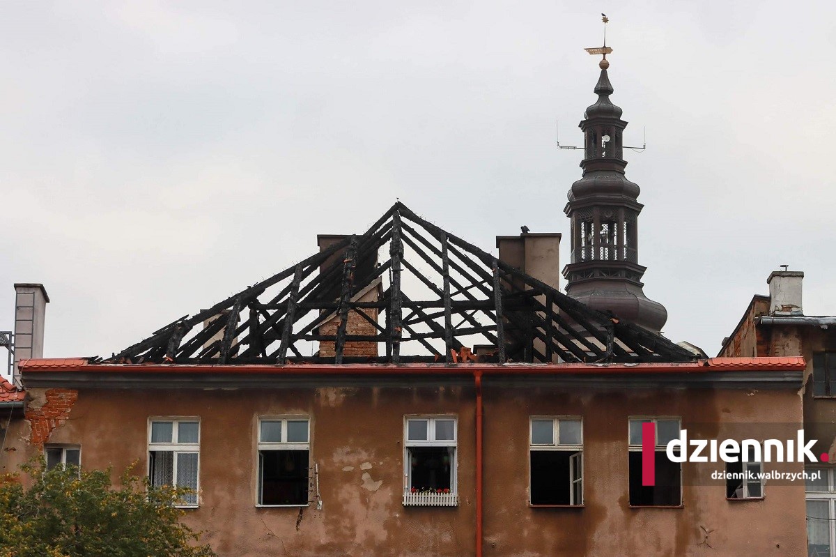 Zniszczenia są ogromne. Pożar kamienicy w Rynku w Świdnicy fot. użyczone / UM Świdnica / Wiktor Bąkiewicz i Daniel Gębala