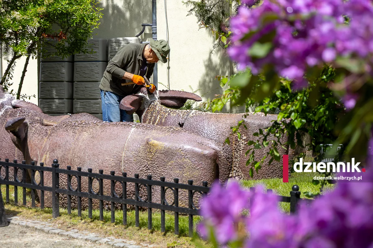 Ratują kamionkowe rzeźby z ogrodu Muzeum Porcelany. Są pierwsze, zaskakujące ustalenia