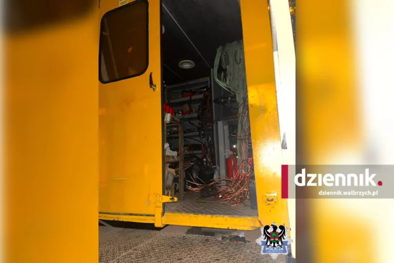 Nocny włam do drezyny kolejowej w Wałbrzychu. 21-latek został zatrzymany na gorącym uczynku fot. Komenda Miejska Policji w Wałbrzychu